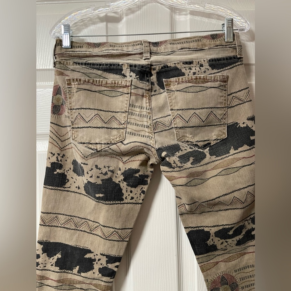 CURRENT ELLIOT The Ankle Skinny Vintage Tribal Destroy Jeans Womens 28 Low Rise - Picture 5 of 7
